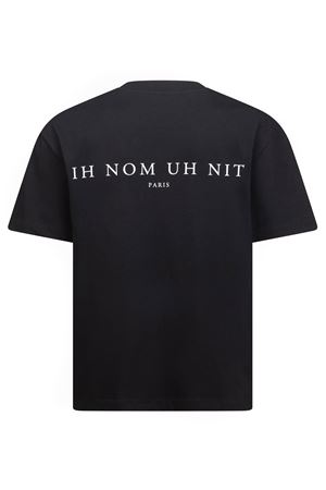 T-shirt in cotone nero con stampa Mask Crosses IH NOM UH NIT | NUS26217009